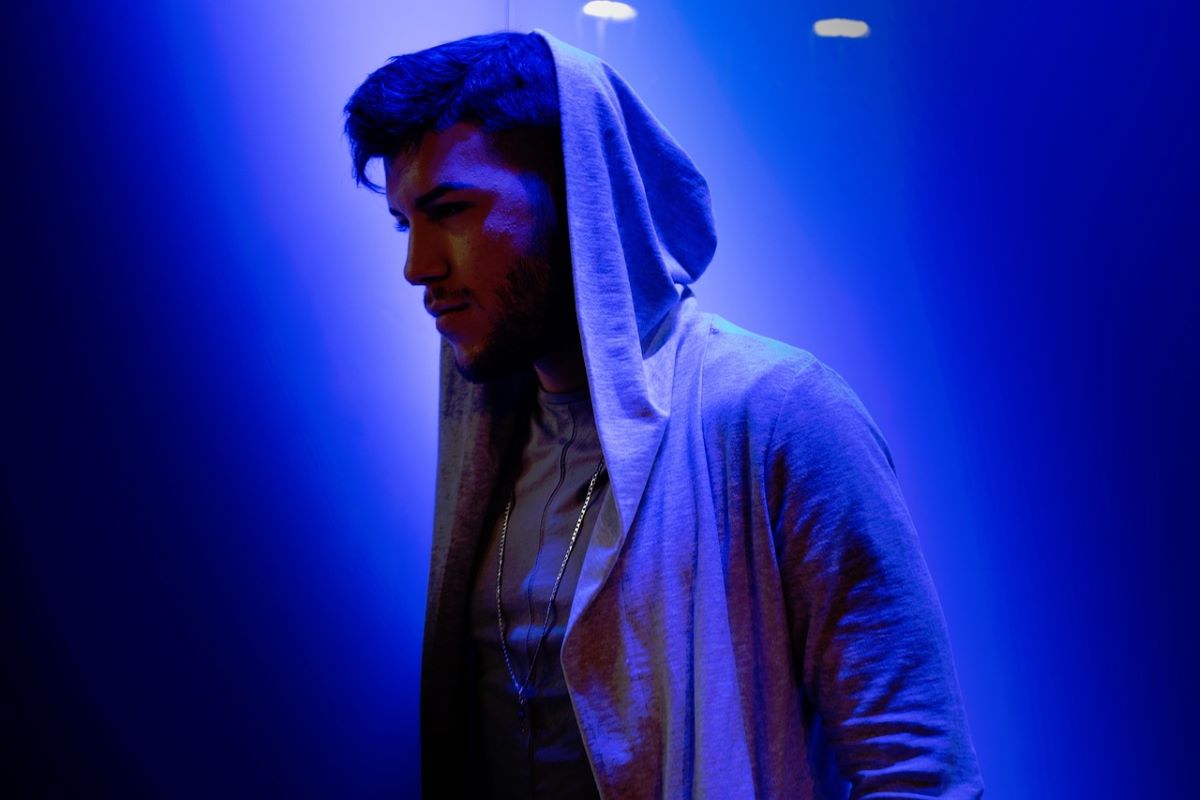 guy wearing a hoodie