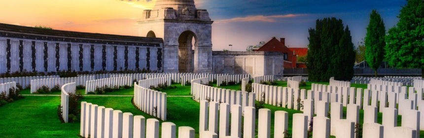 Rows of headstones