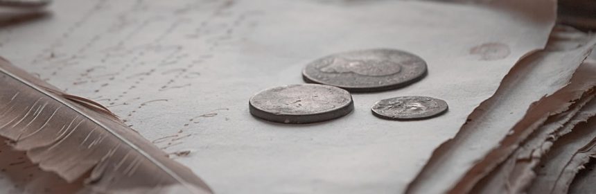 papers and coins